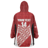 Tonga Rugby Custom Wearable Blanket Hoodie Go ʻIkale Tahi Go Tongan Tapa Cloth LT14 - Polynesian Pride