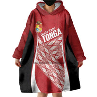 Tonga Rugby Custom Wearable Blanket Hoodie Go ʻIkale Tahi Go Tongan Tapa Cloth LT14 - Polynesian Pride