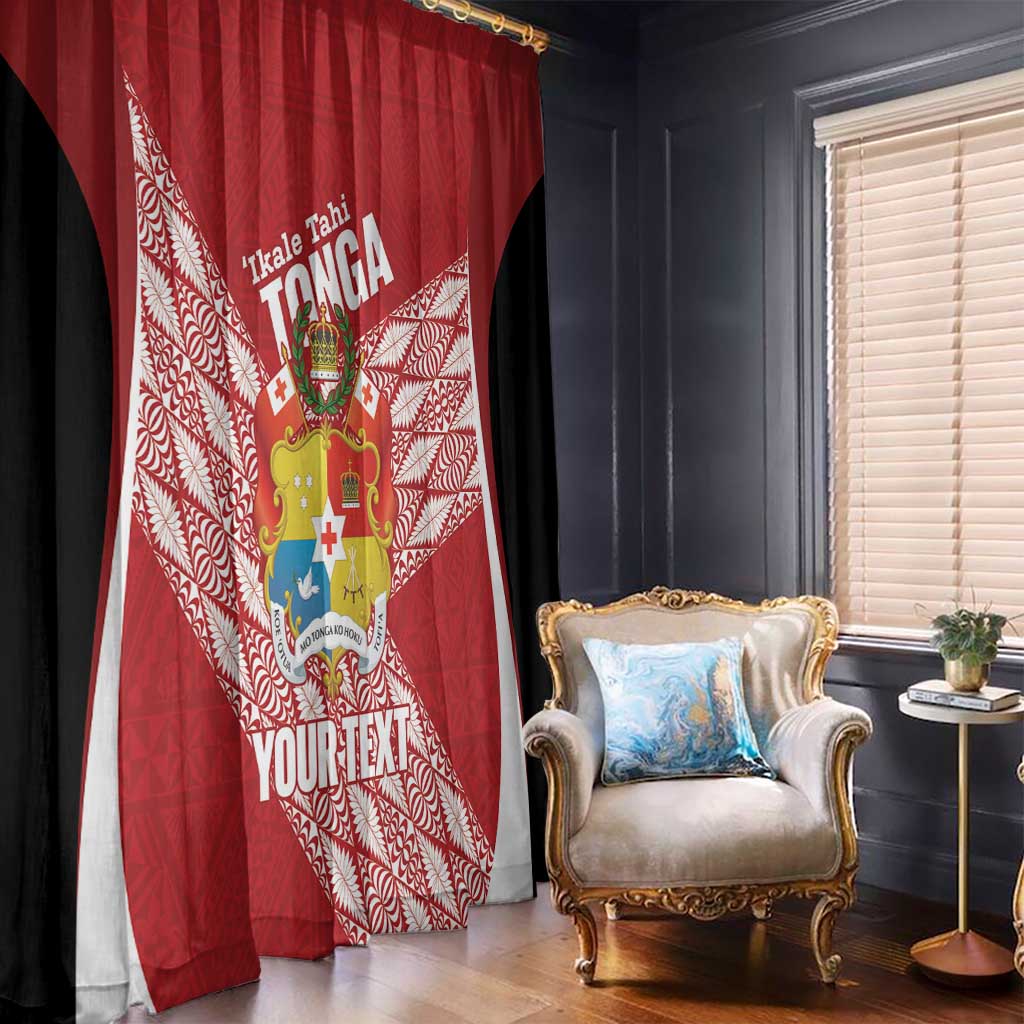 Tonga Rugby Custom Window Curtain Go ʻIkale Tahi Go Tongan Tapa Cloth LT14 - Polynesian Pride
