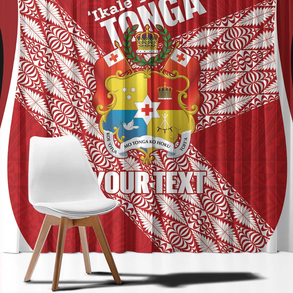 Tonga Rugby Custom Window Curtain Go ʻIkale Tahi Go Tongan Tapa Cloth LT14 - Polynesian Pride