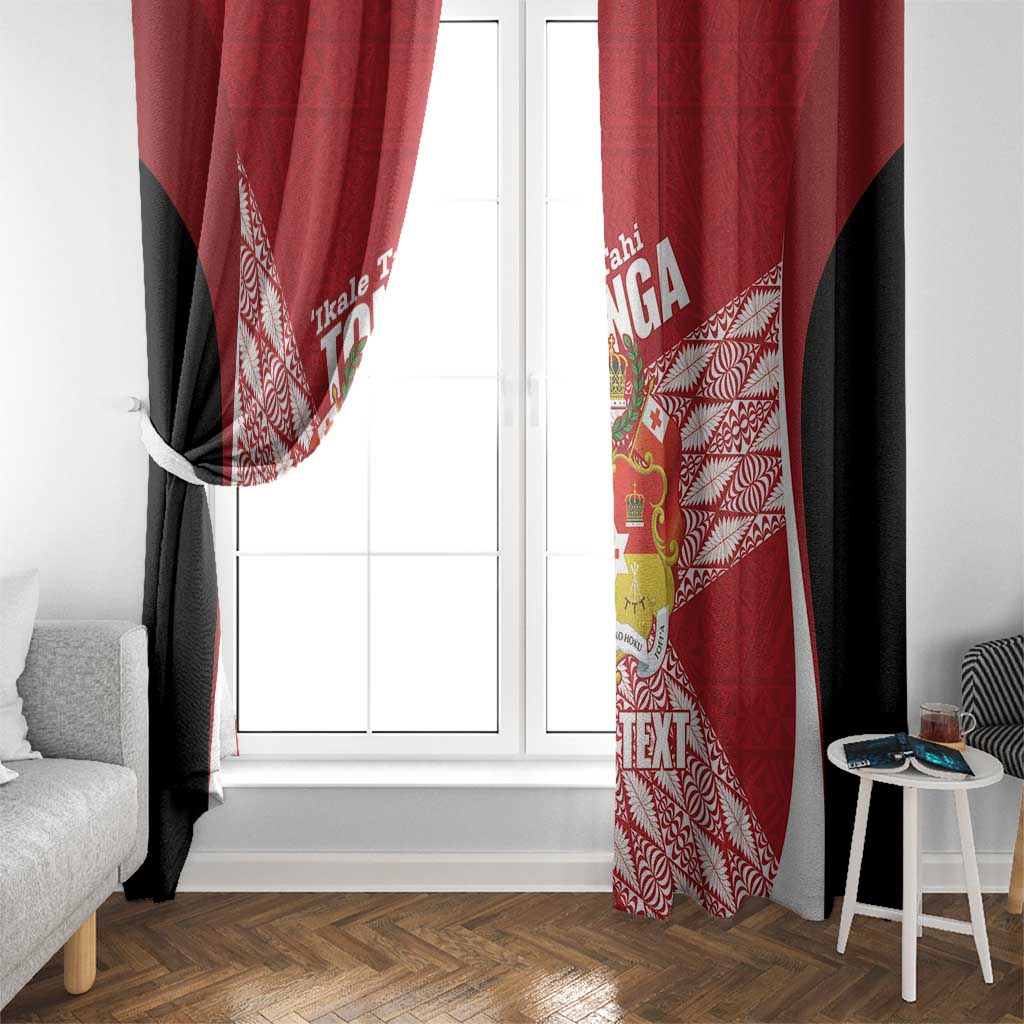 Tonga Rugby Custom Window Curtain Go ʻIkale Tahi Go Tongan Tapa Cloth LT14 - Polynesian Pride