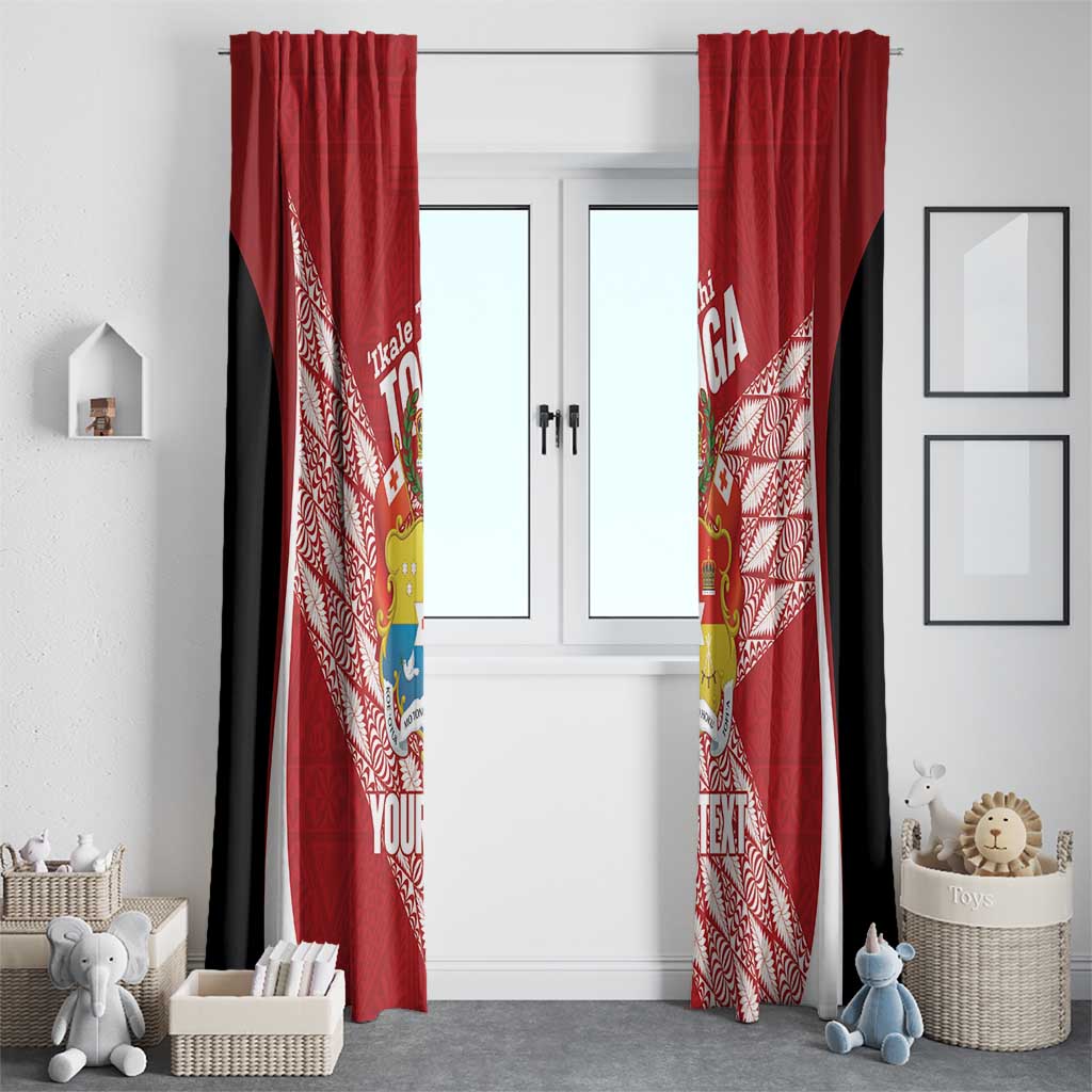 Tonga Rugby Custom Window Curtain Go ʻIkale Tahi Go Tongan Tapa Cloth LT14 - Polynesian Pride