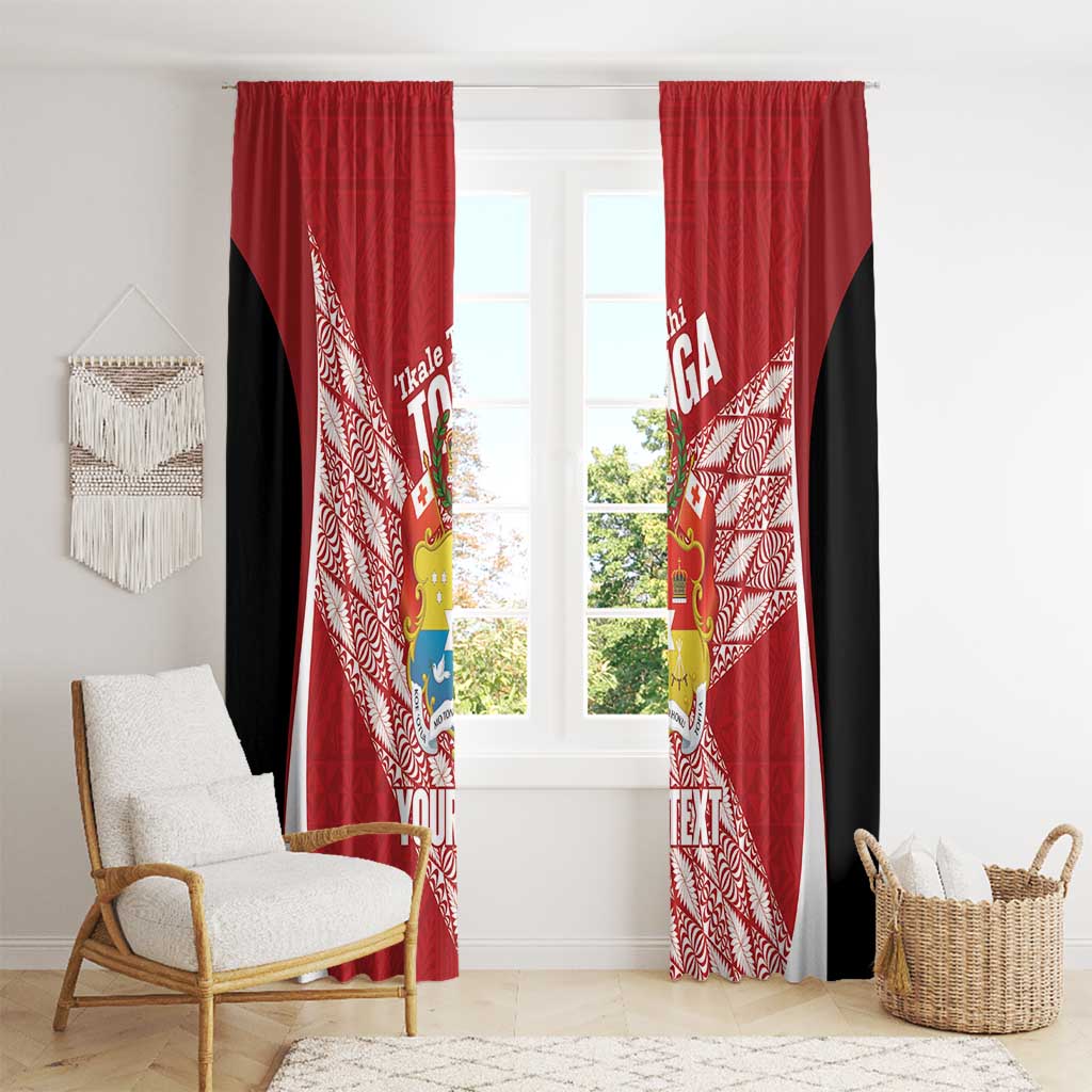 Tonga Rugby Custom Window Curtain Go ʻIkale Tahi Go Tongan Tapa Cloth LT14 - Polynesian Pride