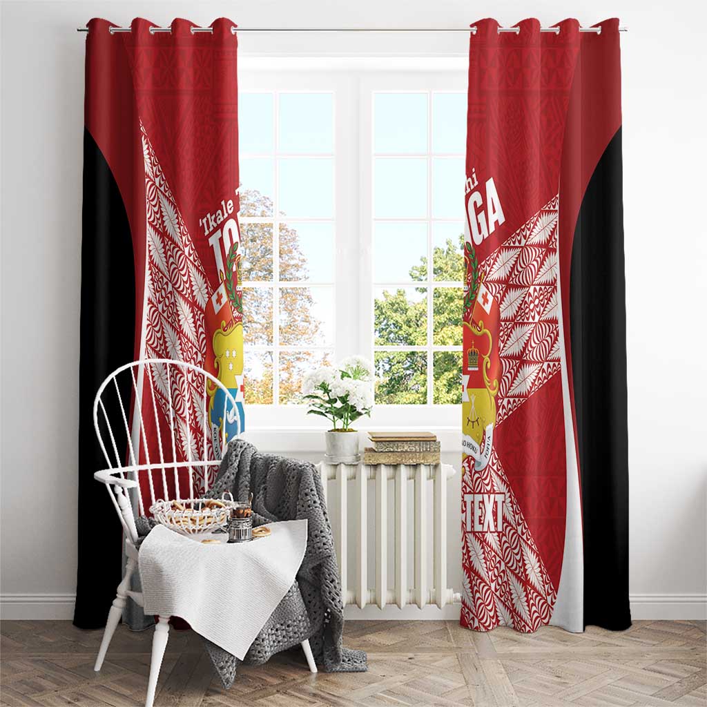 Tonga Rugby Custom Window Curtain Go ʻIkale Tahi Go Tongan Tapa Cloth LT14 - Polynesian Pride
