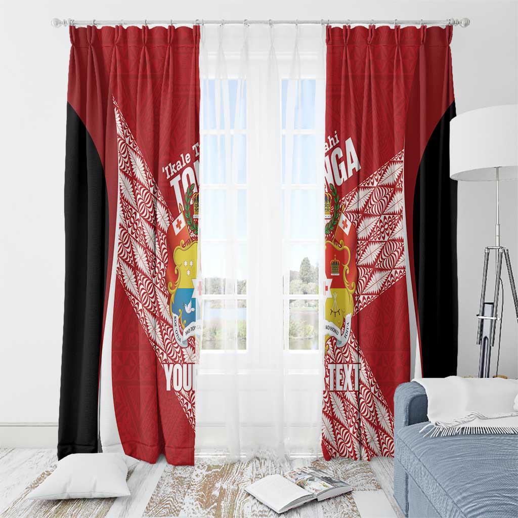Tonga Rugby Custom Window Curtain Go ʻIkale Tahi Go Tongan Tapa Cloth LT14 - Polynesian Pride