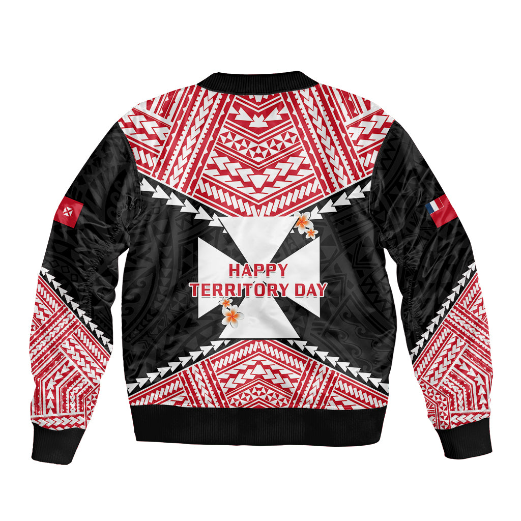 29 July Wallis And Futuna Territory Day Sleeve Zip Bomber Jacket Polynesian Tribal Pattern LT14 - Polynesian Pride