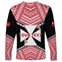Personalised 29 July Wallis And Futuna Territory Day Long Sleeve Shirt Polynesian Tribal Pattern LT14 - Polynesian Pride