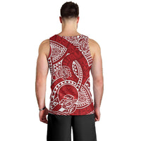Polynesian Pride Hawaii Men Tank Top Hawaiian Tribal Honu Red Version LT14 - Polynesian Pride