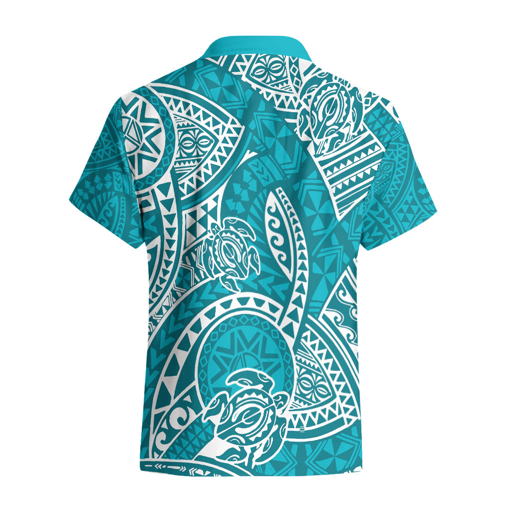 Polynesian Pride Hawaii Hawaiian Shirt Hawaiian Tribal Honu Turquoise Version LT14 - Polynesian Pride
