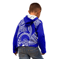 Polynesian Pride Hawaii Kid Hoodie Hawaiian Tribal Honu Blue Version LT14 - Polynesian Pride