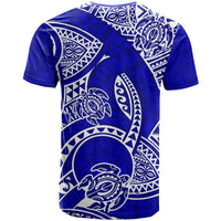 Polynesian Pride Hawaii T Shirt Hawaiian Tribal Honu Blue Version LT14 - Polynesian Pride