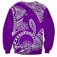 Polynesian Pride Hawaii Sweatshirt Hawaiian Tribal Honu Purple Version LT14 - Polynesian Pride