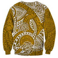 Polynesian Pride Hawaii Sweatshirt Hawaiian Tribal Honu Gold Version LT14 - Polynesian Pride