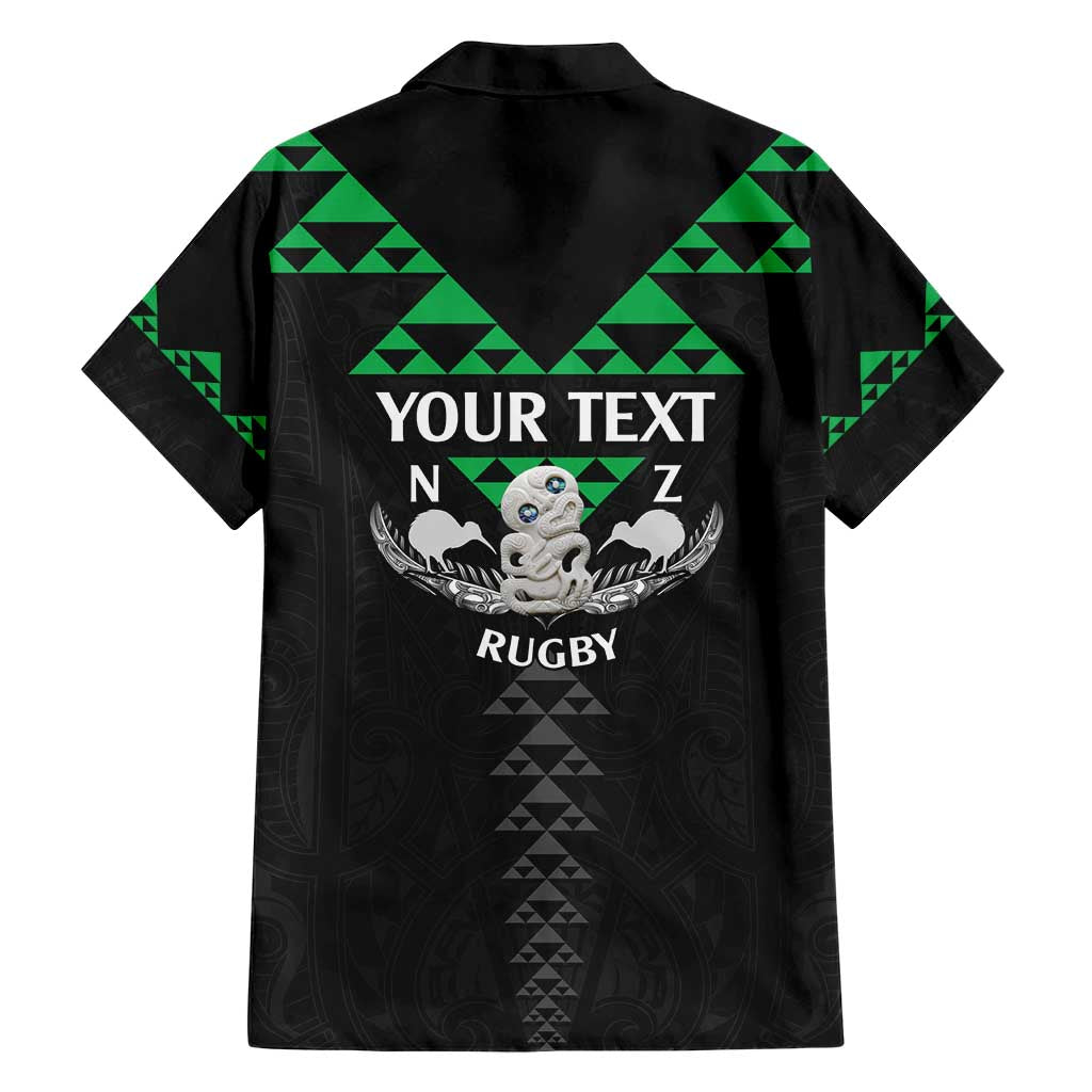 Personalised Aotearoa Rugby Family Matching Short Sleeve Bodycon Dress and Hawaiian Shirt New Zealand Maori Kete Matauranga Pattern