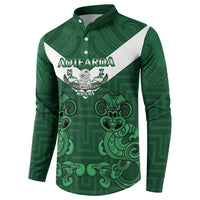 Custom Aotearoa Rugby Button Sweatshirt New Zealand Maori Kete Poutama Pattern LT14 - Polynesian Pride