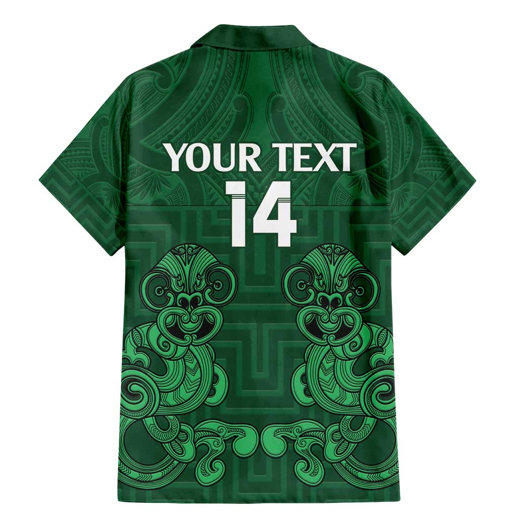 Custom Aotearoa Rugby Family Matching Mermaid Dress and Hawaiian Shirt New Zealand Maori Kete Poutama Pattern LT14 - Polynesian Pride