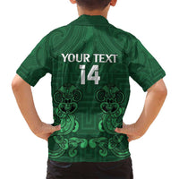 Custom Aotearoa Rugby Family Matching Tank Maxi Dress and Hawaiian Shirt New Zealand Maori Kete Poutama Pattern LT14 - Polynesian Pride