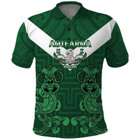 Custom Aotearoa Rugby Polo Shirt New Zealand Maori Kete Poutama Pattern