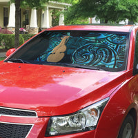 Kotiate New Zealand Auto Sun Shade Maori Weapon Paua Shell Haka Fern