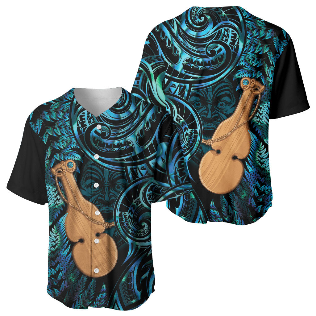 Kotiate New Zealand Baseball Jersey Maori Weapon Paua Shell Haka Fern