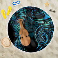 Kotiate New Zealand Beach Blanket Maori Weapon Paua Shell Haka Fern