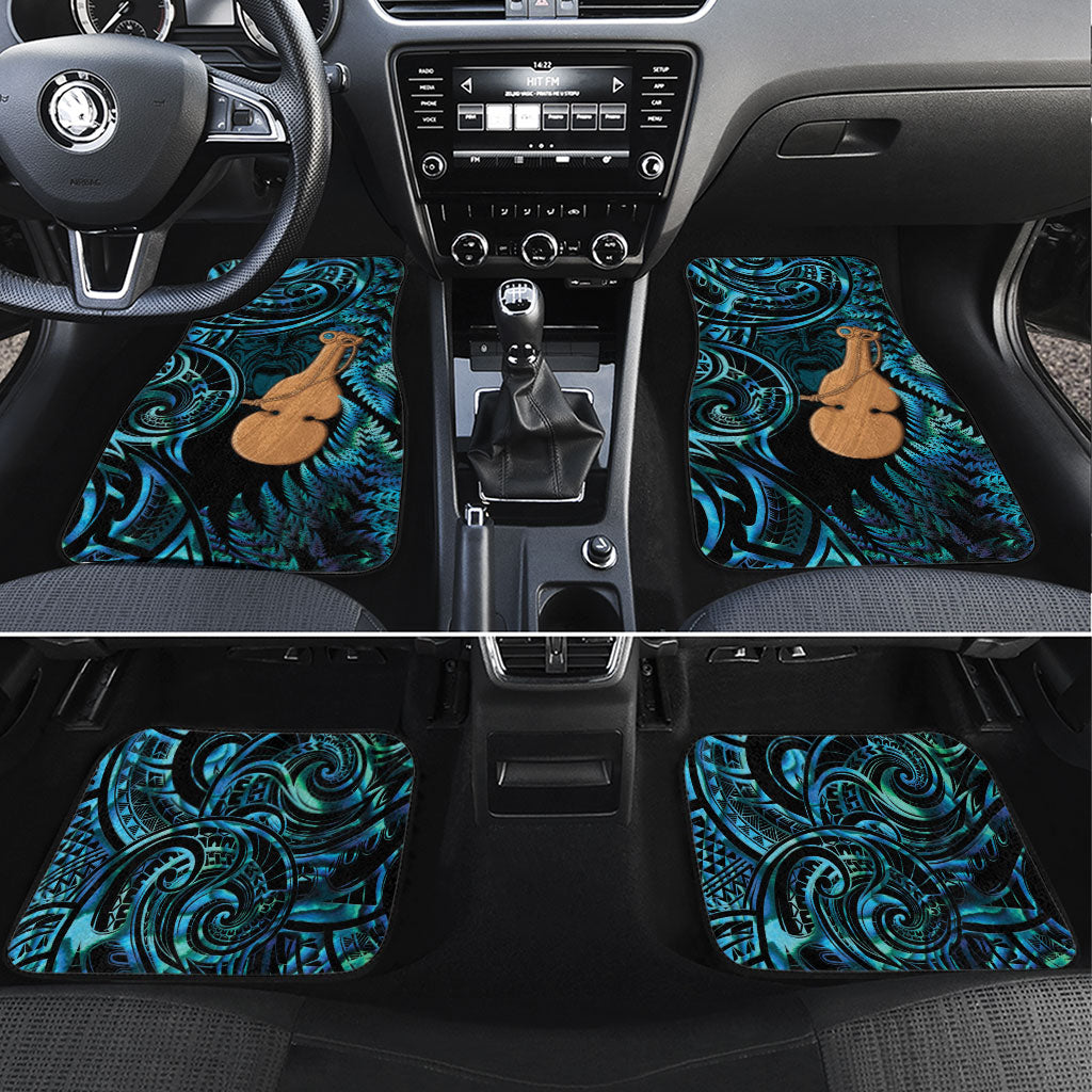 Kotiate New Zealand Car Mats Maori Weapon Paua Shell Haka Fern