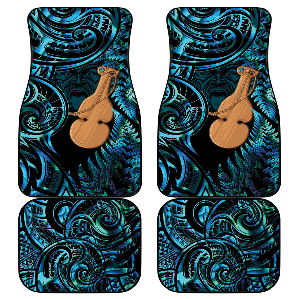 Kotiate New Zealand Car Mats Maori Weapon Paua Shell Haka Fern