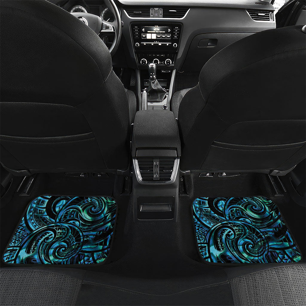 Kotiate New Zealand Car Mats Maori Weapon Paua Shell Haka Fern