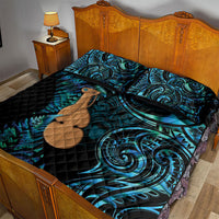 Kotiate New Zealand Quilt Bed Set Maori Weapon Paua Shell Haka Fern