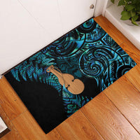 Kotiate New Zealand Rubber Doormat Maori Weapon Paua Shell Haka Fern