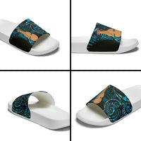 Kotiate New Zealand Slide Sandals Maori Weapon Paua Shell Haka Fern
