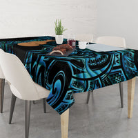 Kotiate New Zealand Tablecloth Maori Weapon Paua Shell Haka Fern