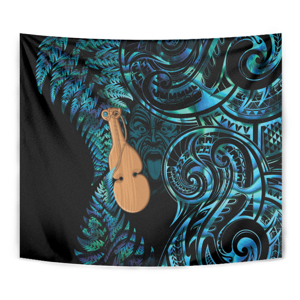 Kotiate New Zealand Tapestry Maori Weapon Paua Shell Haka Fern