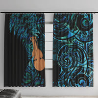 Kotiate New Zealand Window Curtain Maori Weapon Paua Shell Haka Fern