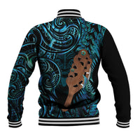 Maripi New Zealand Baseball Jacket Maori Weapon Paua Shell Haka Fern