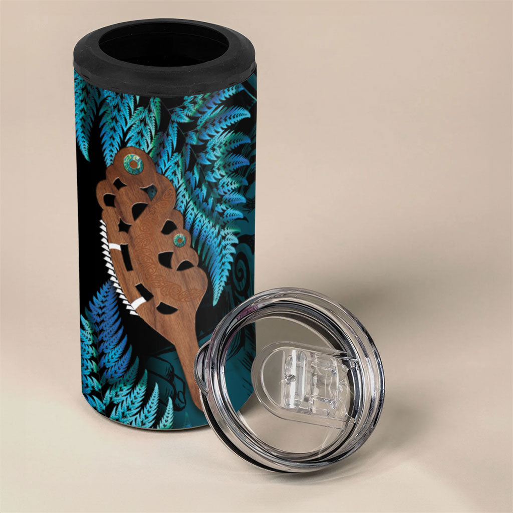 Maripi New Zealand 4 in 1 Can Cooler Tumbler Maori Weapon Paua Shell Haka Fern LT14 - Polynesian Pride