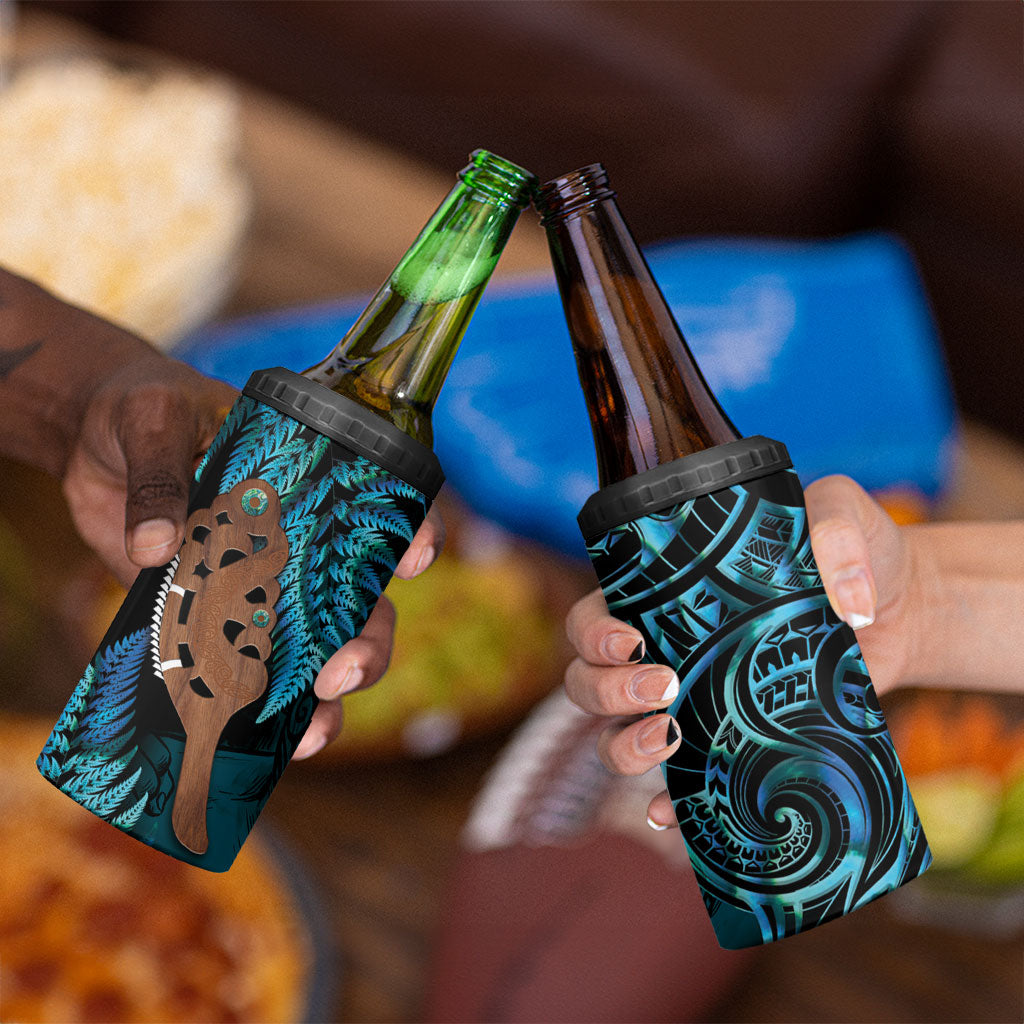 Maripi New Zealand 4 in 1 Can Cooler Tumbler Maori Weapon Paua Shell Haka Fern LT14 - Polynesian Pride