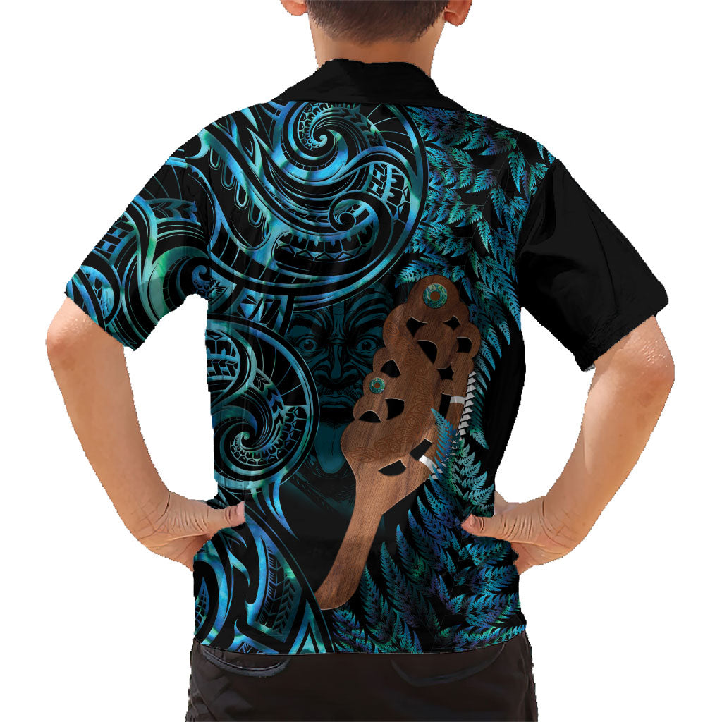 Maripi New Zealand Family Matching Summer Maxi Dress and Hawaiian Shirt Maori Weapon Paua Shell Haka Fern LT14 - Polynesian Pride