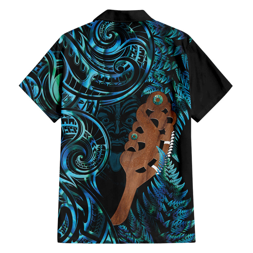 Maripi New Zealand Family Matching Tank Maxi Dress and Hawaiian Shirt Maori Weapon Paua Shell Haka Fern LT14 - Polynesian Pride