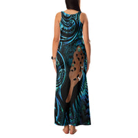 Maripi New Zealand Family Matching Tank Maxi Dress and Hawaiian Shirt Maori Weapon Paua Shell Haka Fern LT14 - Polynesian Pride