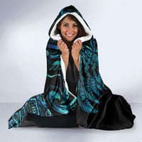 Maripi New Zealand Hooded Blanket Maori Weapon Paua Shell Haka Fern LT14 - Polynesian Pride