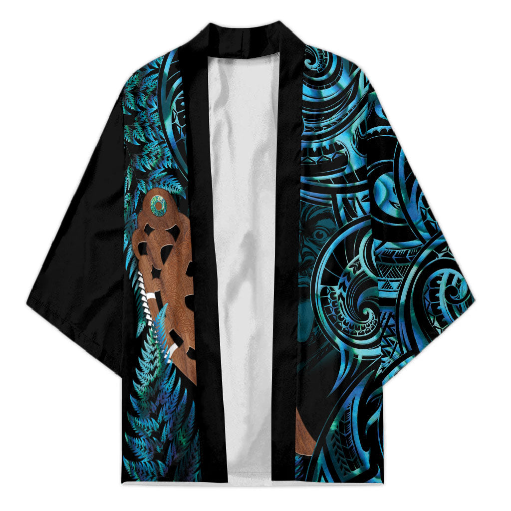 Maripi New Zealand Kimono Maori Weapon Paua Shell Haka Fern