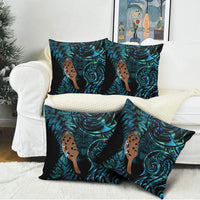 Maripi New Zealand Pillow Cover Maori Weapon Paua Shell Haka Fern