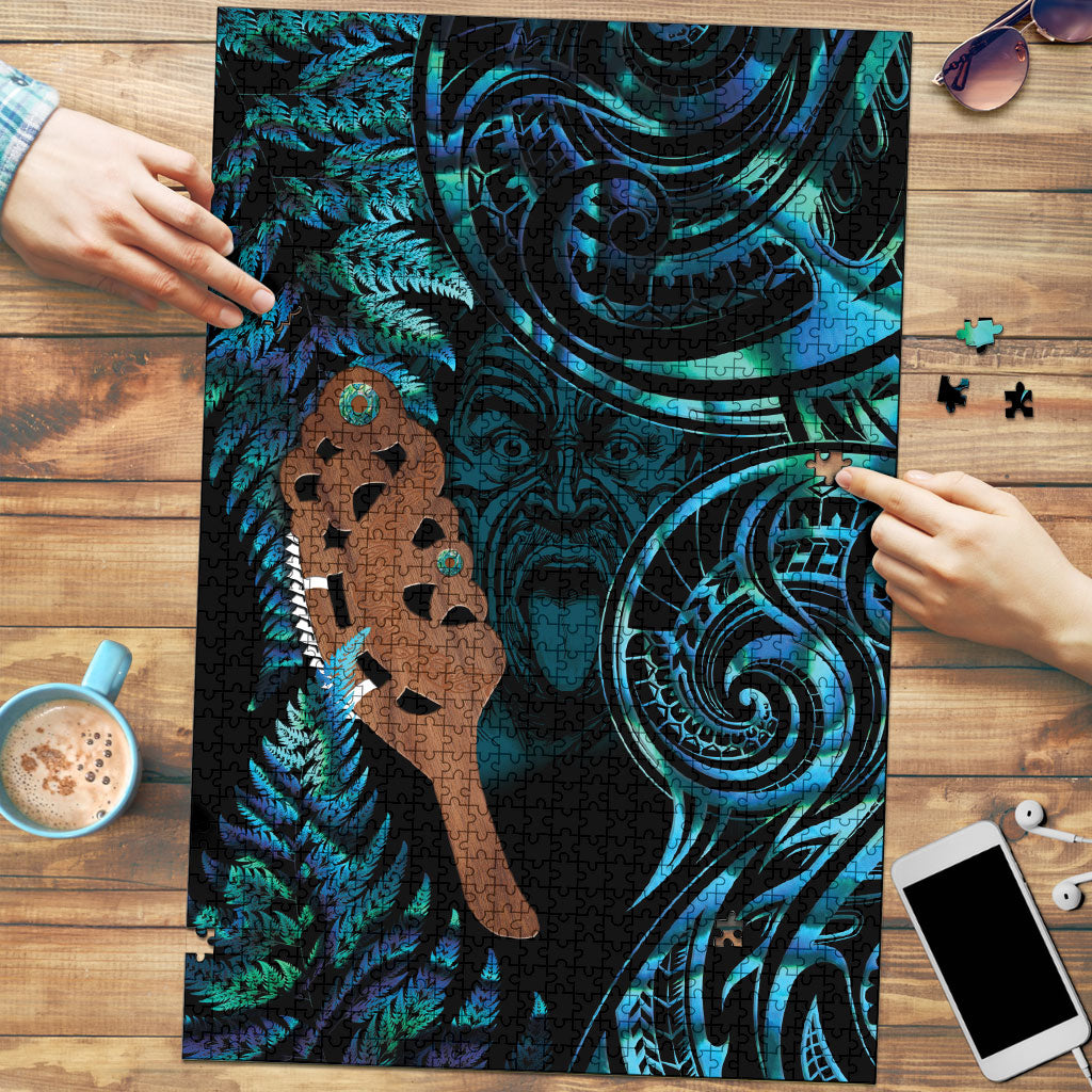 Maripi New Zealand Puzzle Maori Weapon Paua Shell Haka Fern