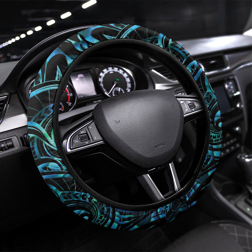 Maripi New Zealand Steering Wheel Cover Maori Weapon Paua Shell Haka Fern