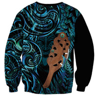 Maripi New Zealand Sweatshirt Maori Weapon Paua Shell Haka Fern