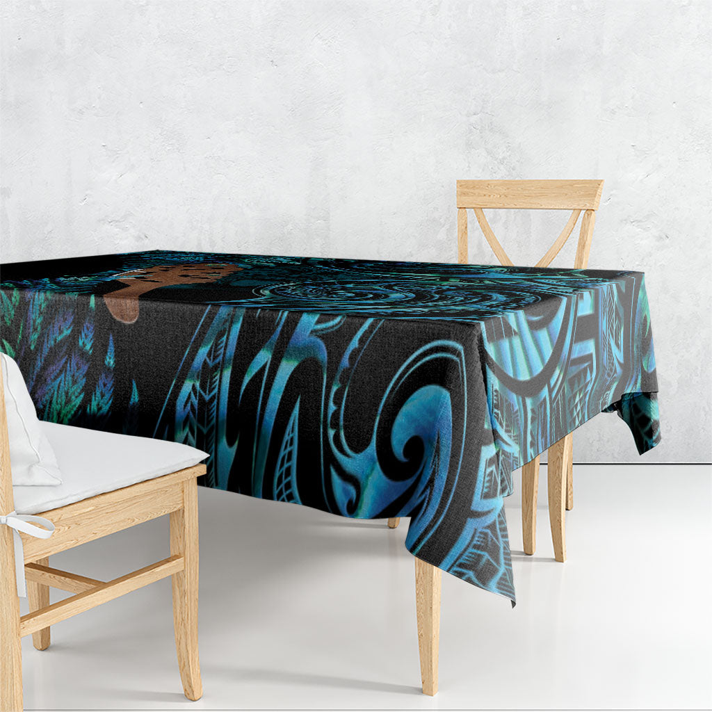Maripi New Zealand Tablecloth Maori Weapon Paua Shell Haka Fern