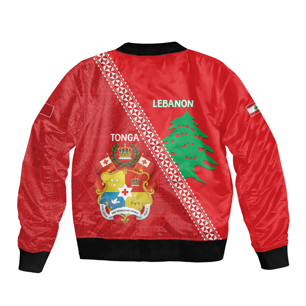 Tonga And Lebanon Bomber Jacket 2026 Together Half Style