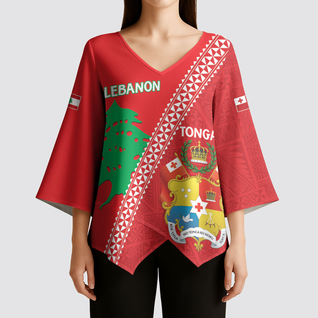 Tonga And Lebanon Kimono Sleeve Blouse 2026 Together Half Style