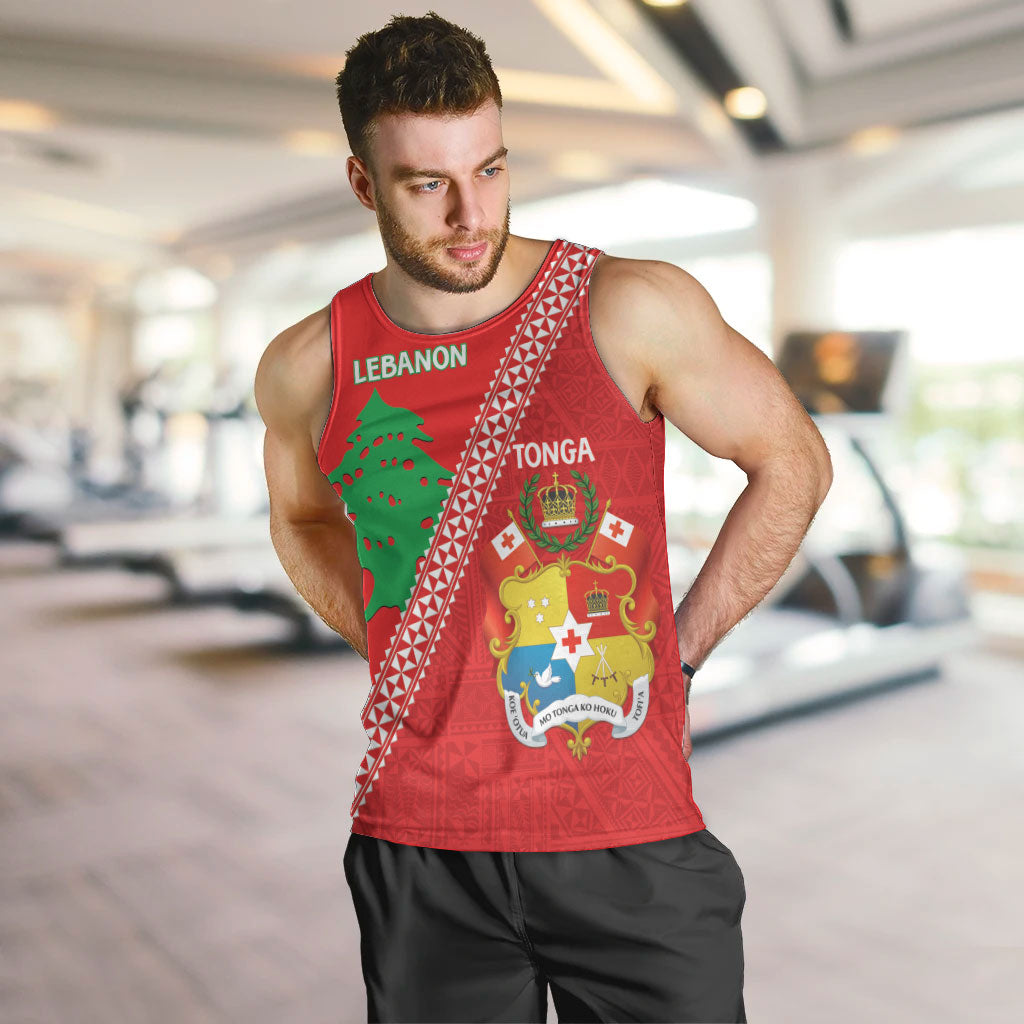 Tonga And Lebanon Men Tank Top 2026 Together Half Style